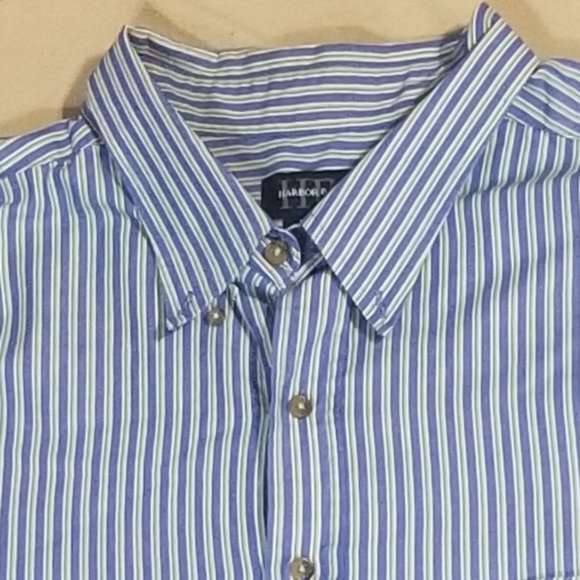 Harbor Bay Other - Harbor Bay men's 3XLT shirt with blue/green/white stripes